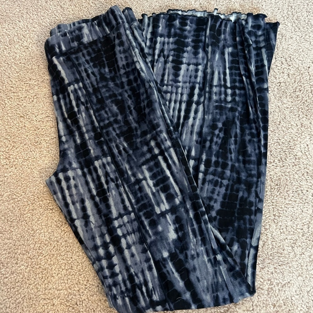 TOPSHOP Women’s Blue Tie Dye‎ Flowy Pants Size 8 NWT
